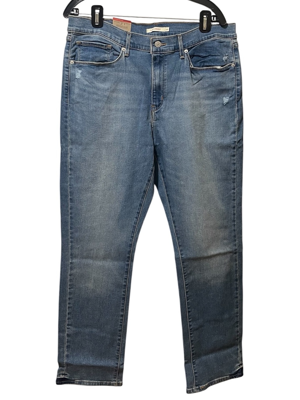 Levi's Women's Classic Straight Leg Mid Rise Stretch Medium Wash Jeans sz 16 NWT